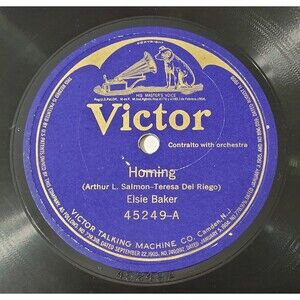 78 Pop ELSIE BAKER / LAMBERT MURPHY Homing /Sylvia VICTOR 45249 E-